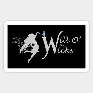 Will O The Wicks Candle Company Gray Logo Magnet